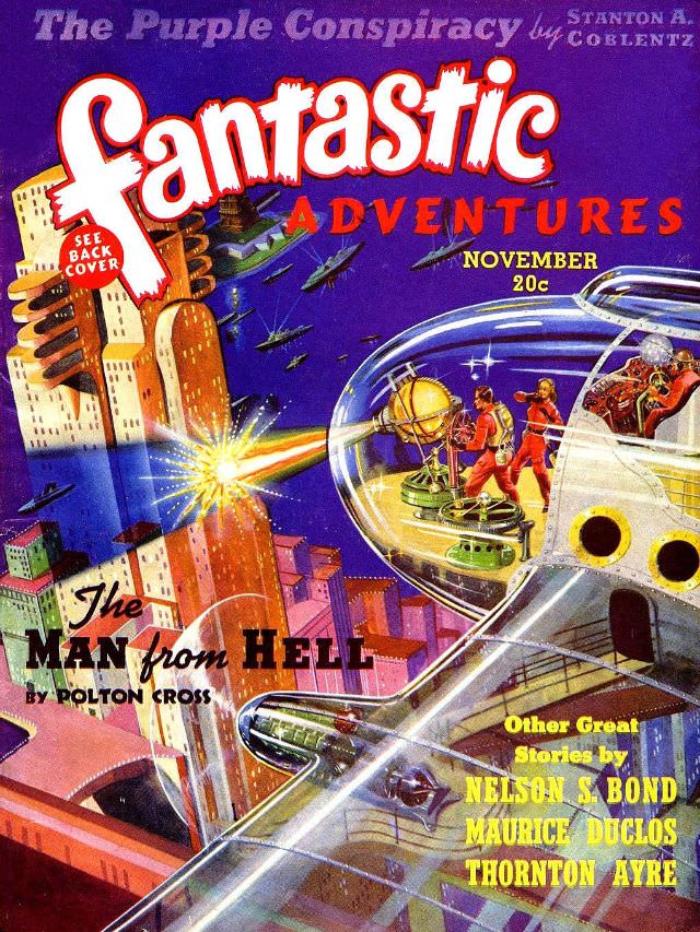 #1 Fantastic Adventures cover, November 1939