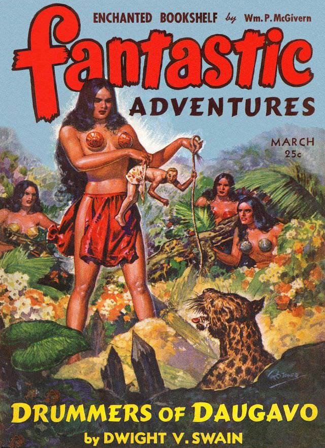 #15 Fantastic Adventures cover, March 1943