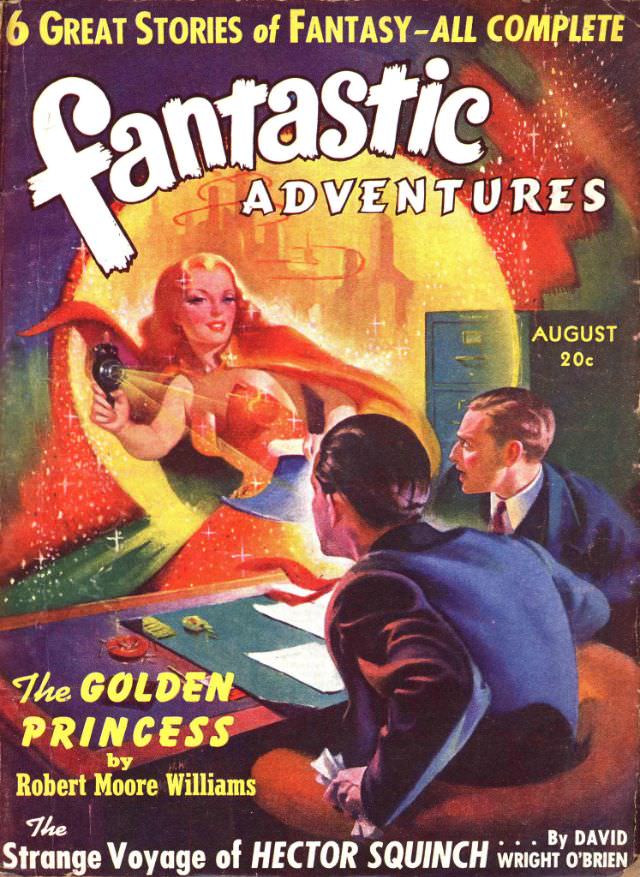 #2 Fantastic Adventures cover, August 1940