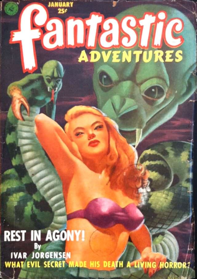 #30 Fantastic Adventures cover, January 1952