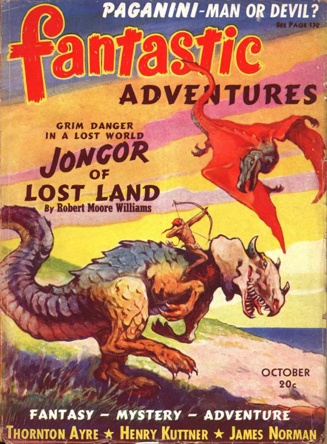 #4 Fantastic Adventures cover, October 1940