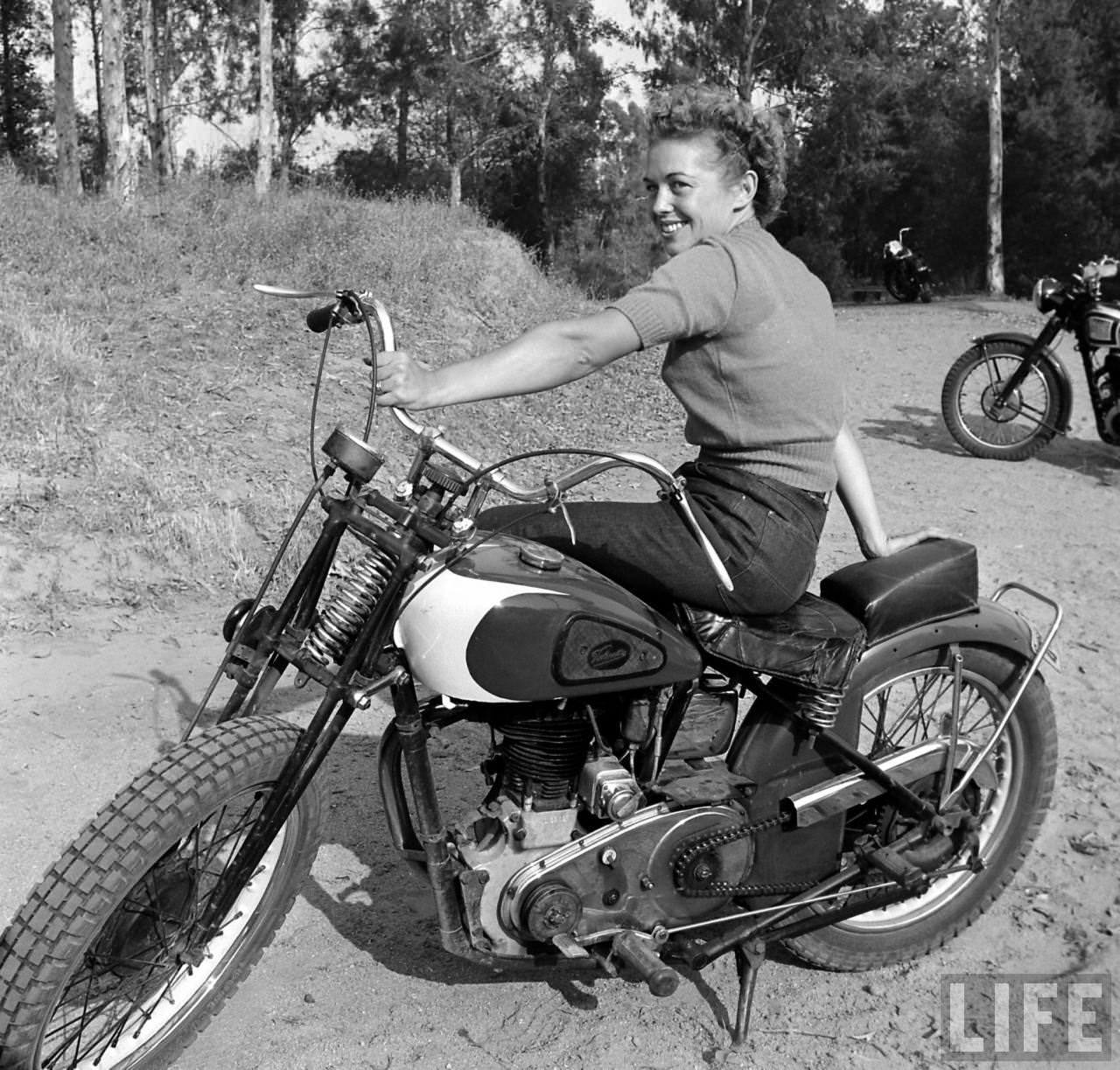 Pioneers of the Road: LIFE Magazine’s Female Motorcyclists of 1949 Vehicles &; Transportation