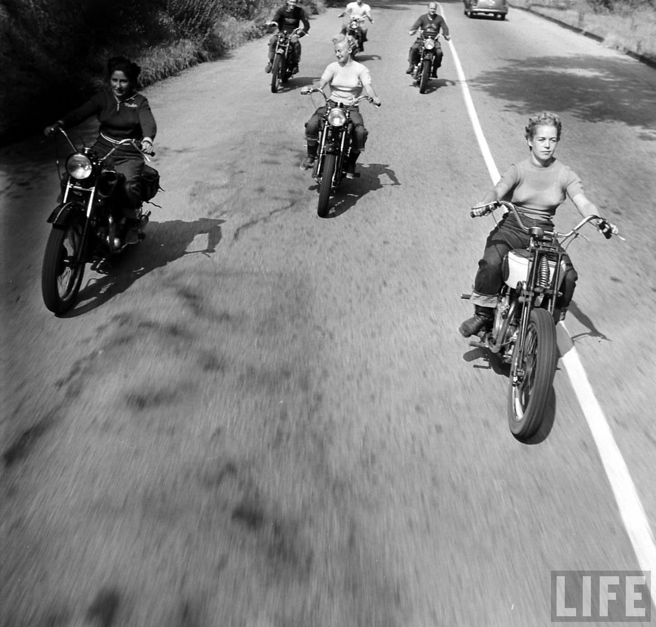 Pioneers of the Road: LIFE Magazine’s Female Motorcyclists of 1949 Vehicles &; Transportation