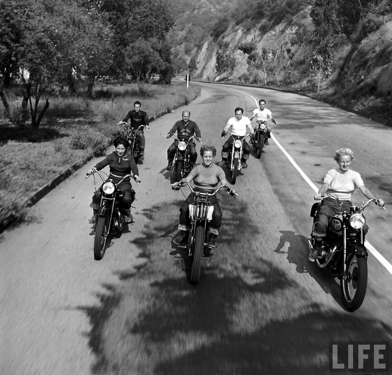 Pioneers of the Road: LIFE Magazine’s Female Motorcyclists of 1949 Vehicles &; Transportation
