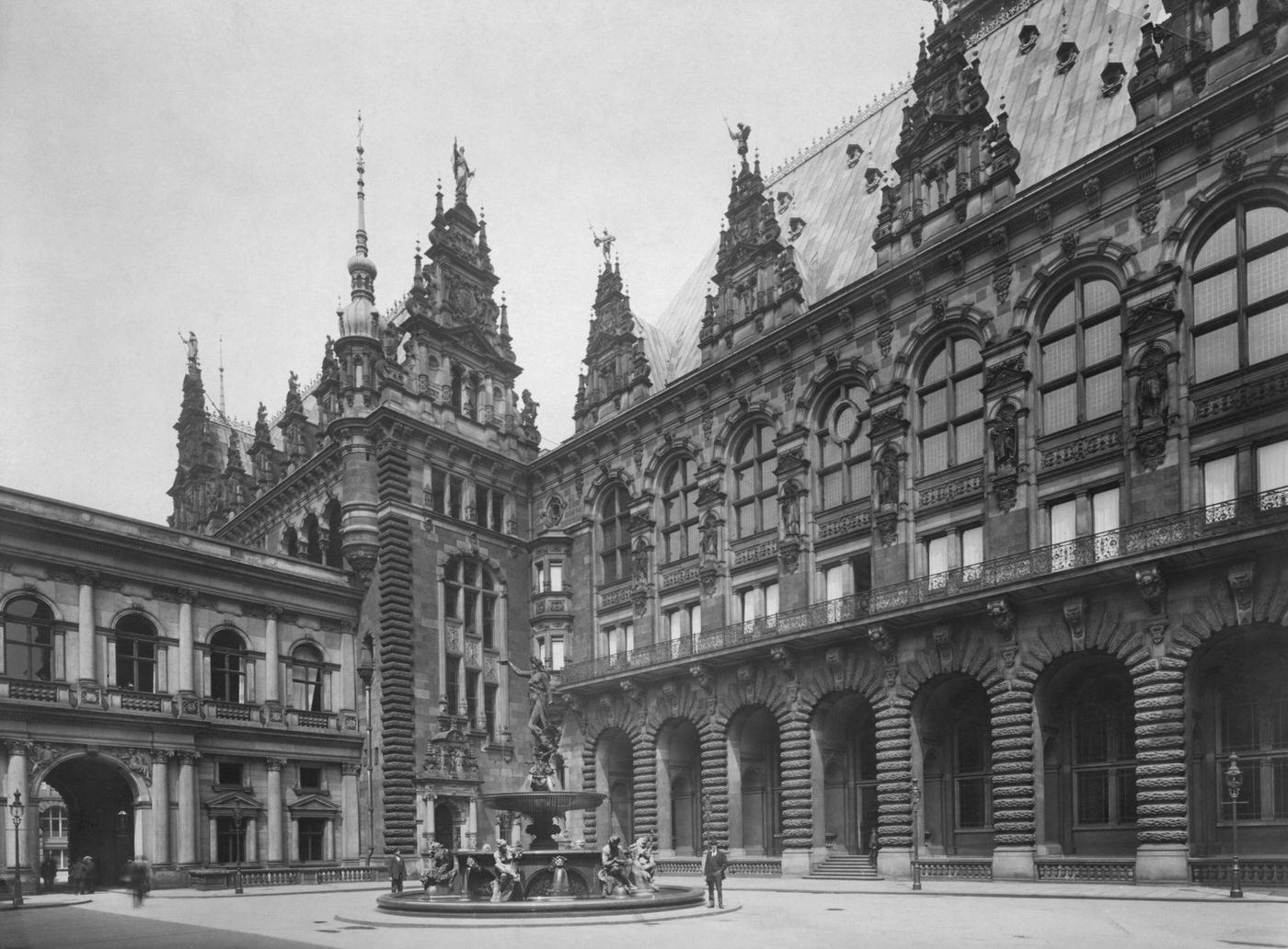 #43 The Rathaus (city hall) in Hamburg, Germany, 1910