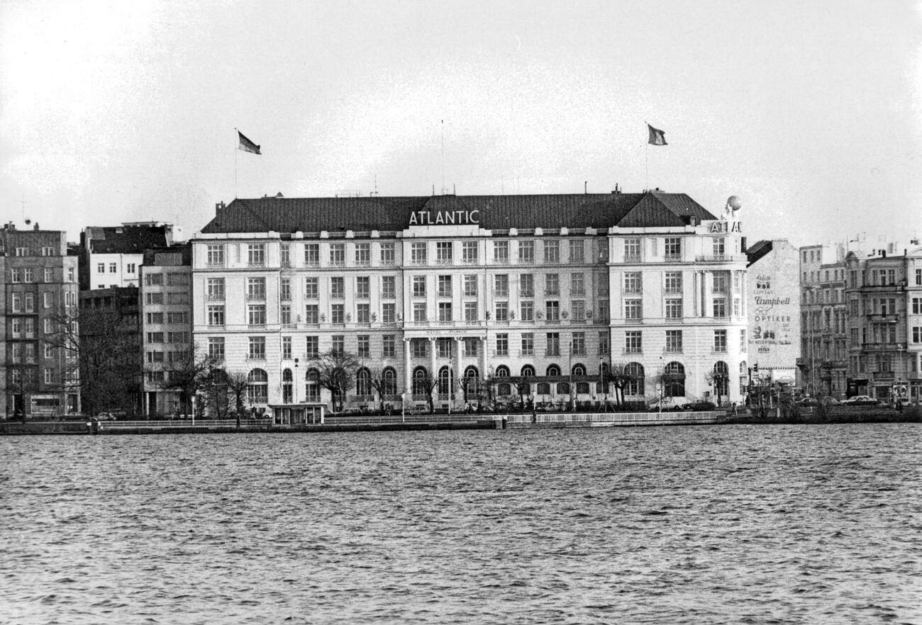 #5 The Hotel Atlantic in Hamburg, Germany, viewed across the Outer Alster, in March 12, 1973.