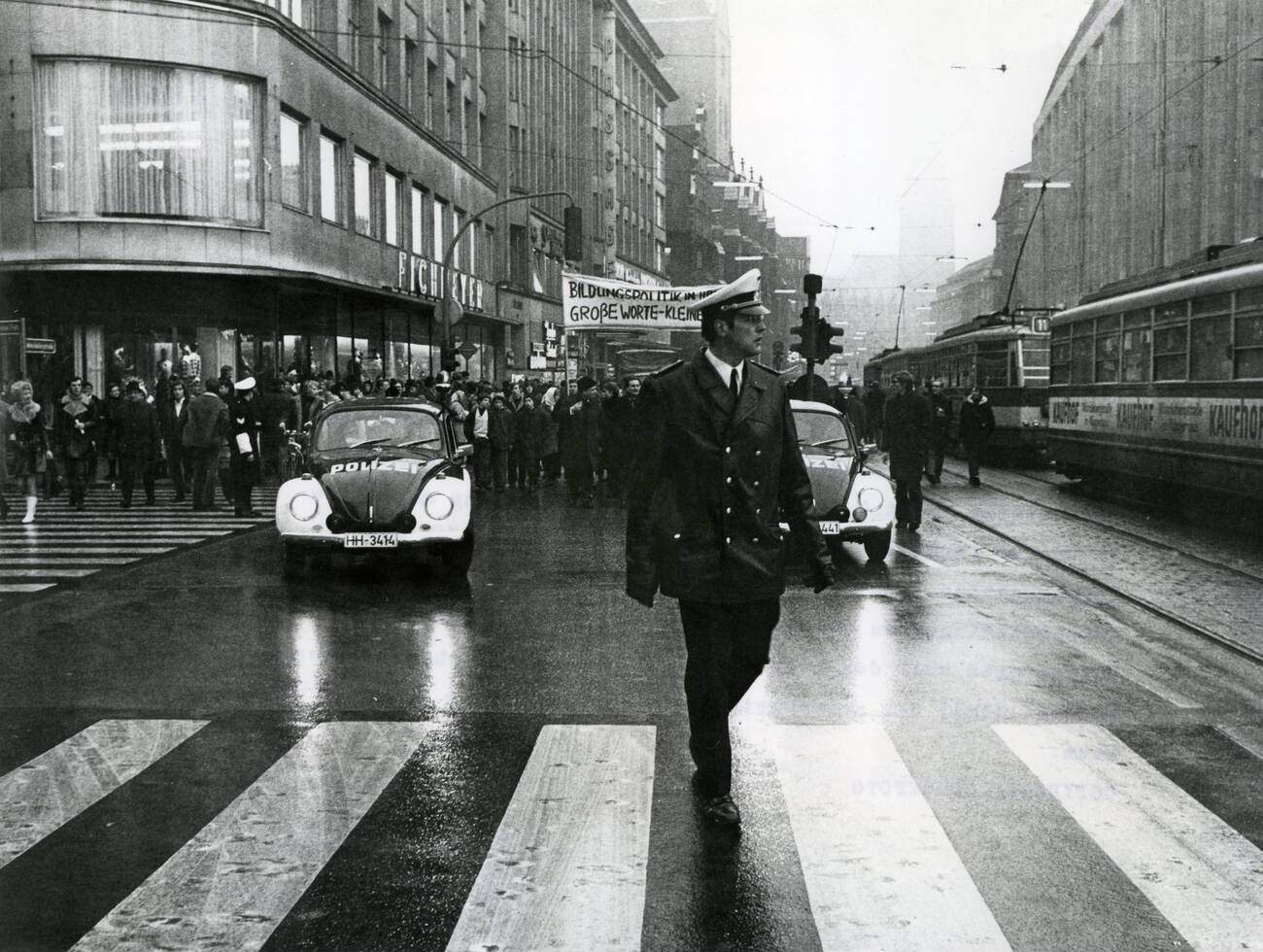 #11 A demonstration of teachers in Hamburg, Germany on February 24, 1970.
