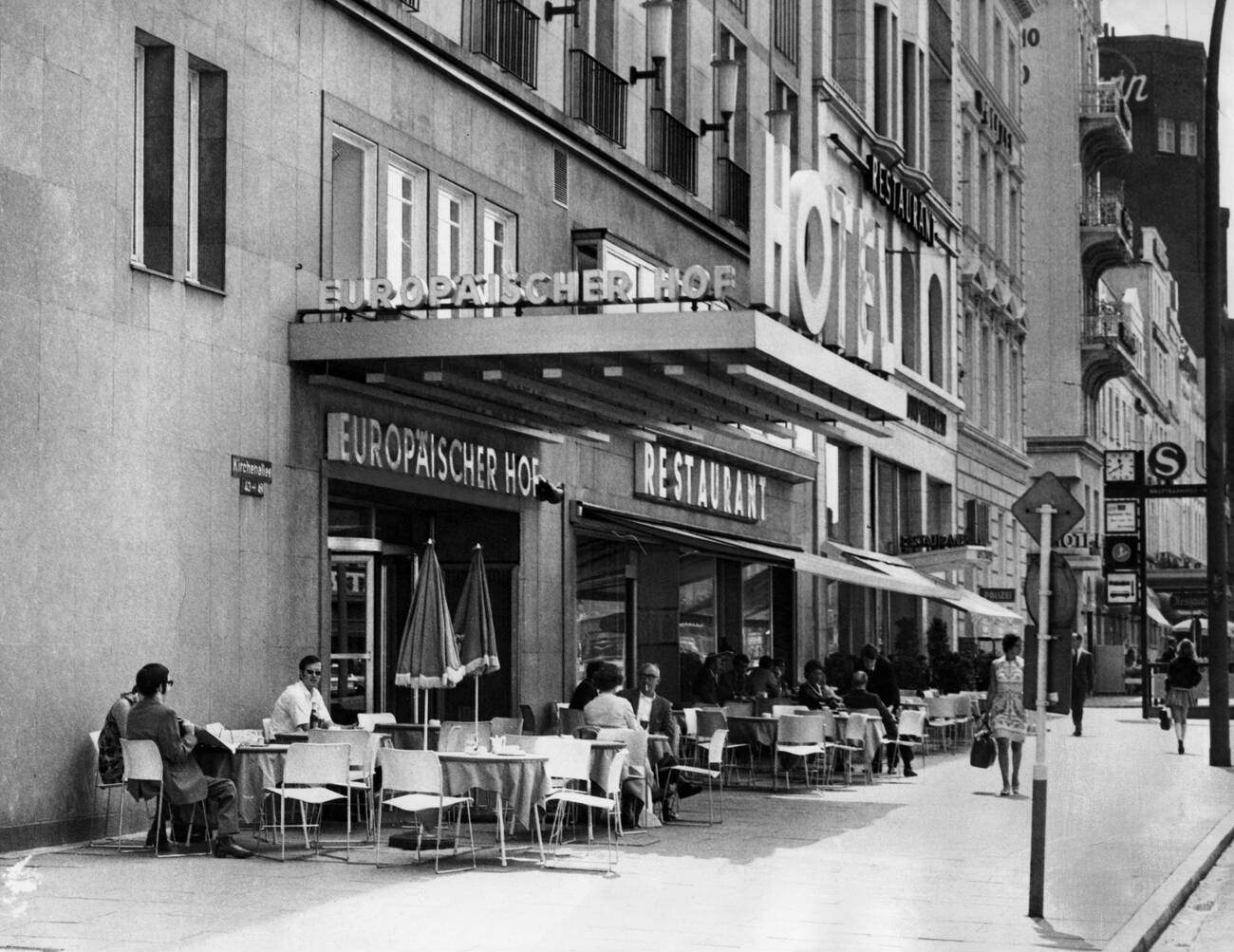 #27 The Europaeischer Hof hotel and restaurant located in Kirchenallee, Hamburg, Germany in July 1970.