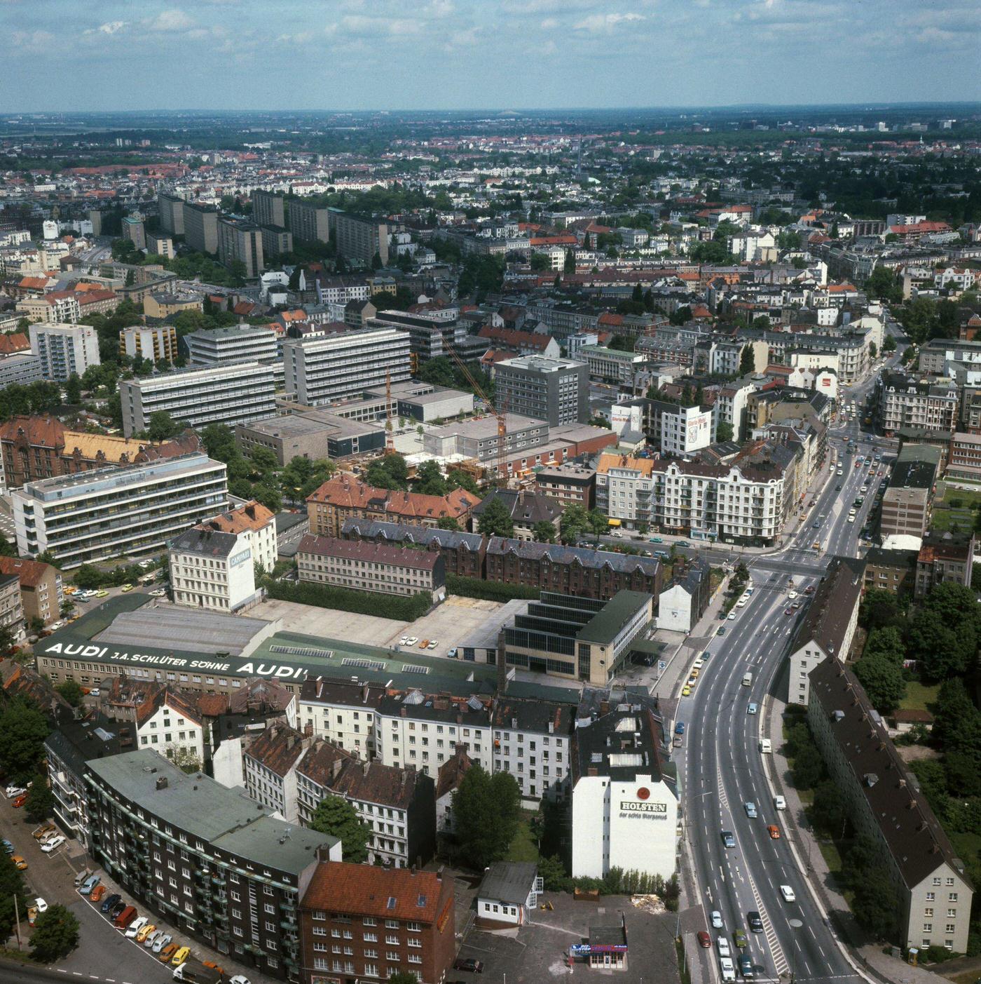 #58 Panoramic view of Hamburg, Germany in the 1970s.
