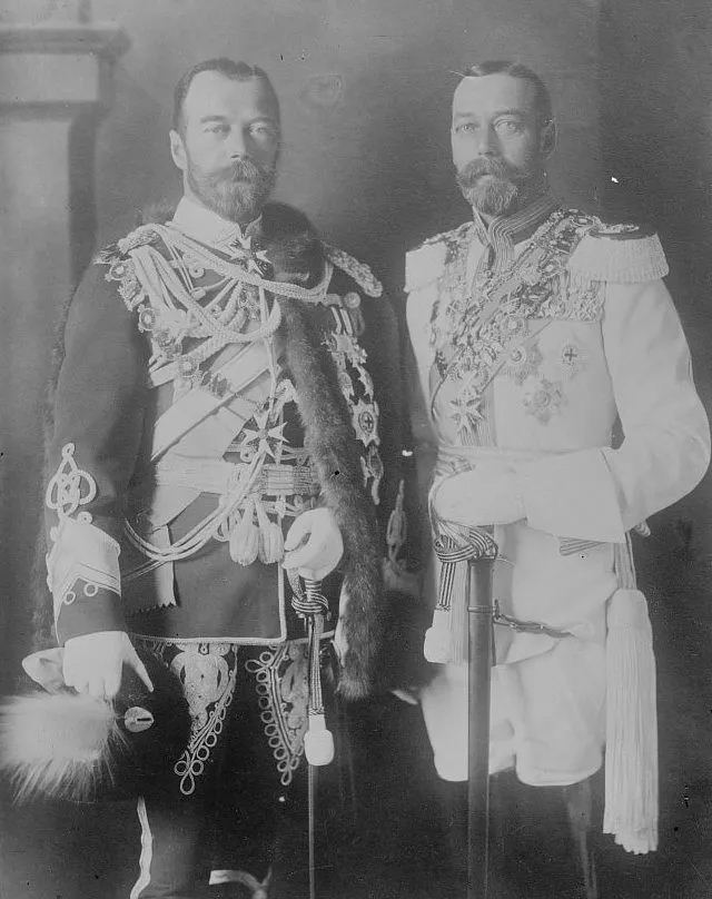 #16 King George V and Tsar Nicholas II in Military Uniforms, Berlin 1913