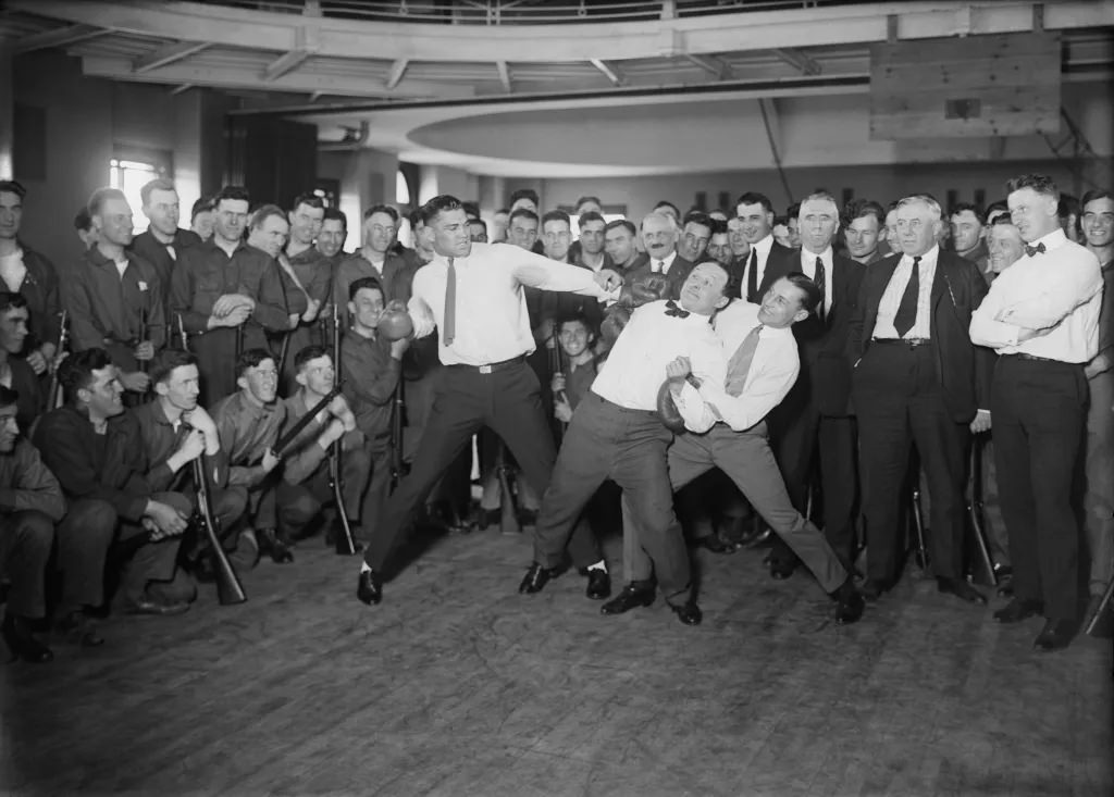 #50 Jack Dempsey, Harry Houdini, and Benny Leonard, circa 1920s