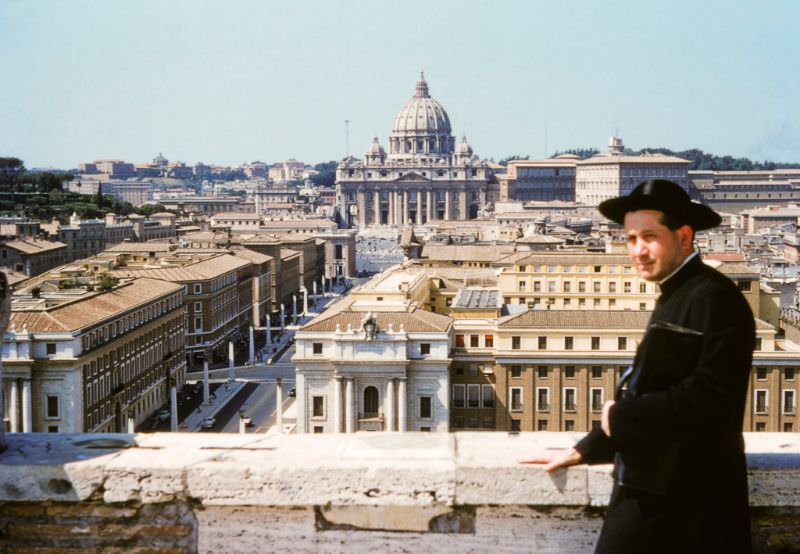 #84 View from Castle St Angelo of Via Della Conciliazione and St Peter’s Basilica, Rome.