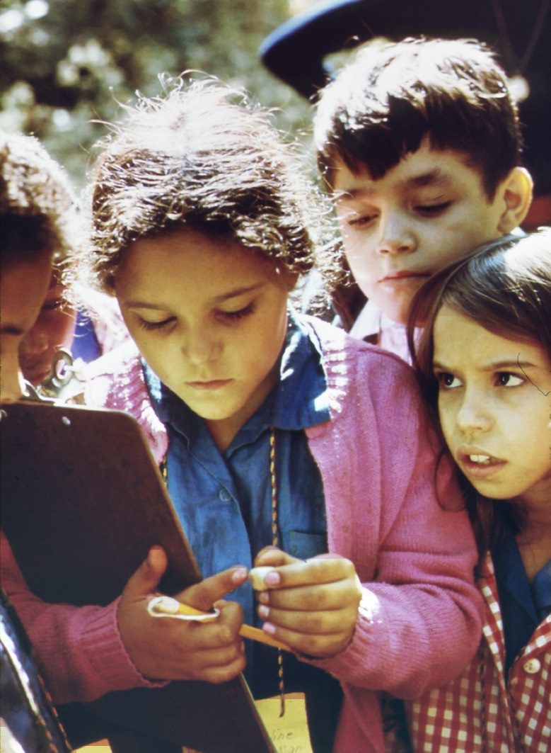 #120 Studying nature at high rock park on staten island. This group is from ps 163 in new york city. The park’s nature trails and wildlife refuges make it an attractive center for school excursions, 1970s
