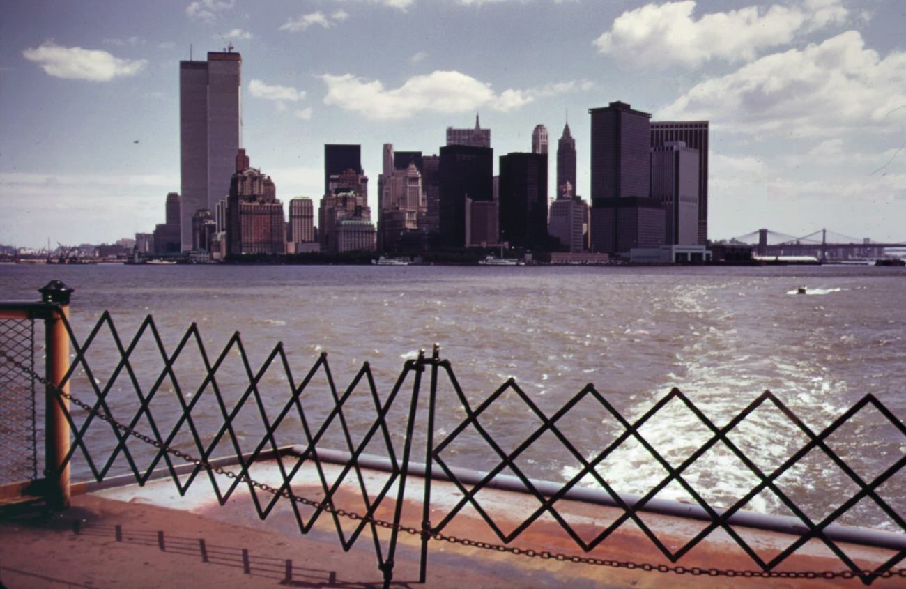 #8 New york skyline from staten island ferry, 1970s