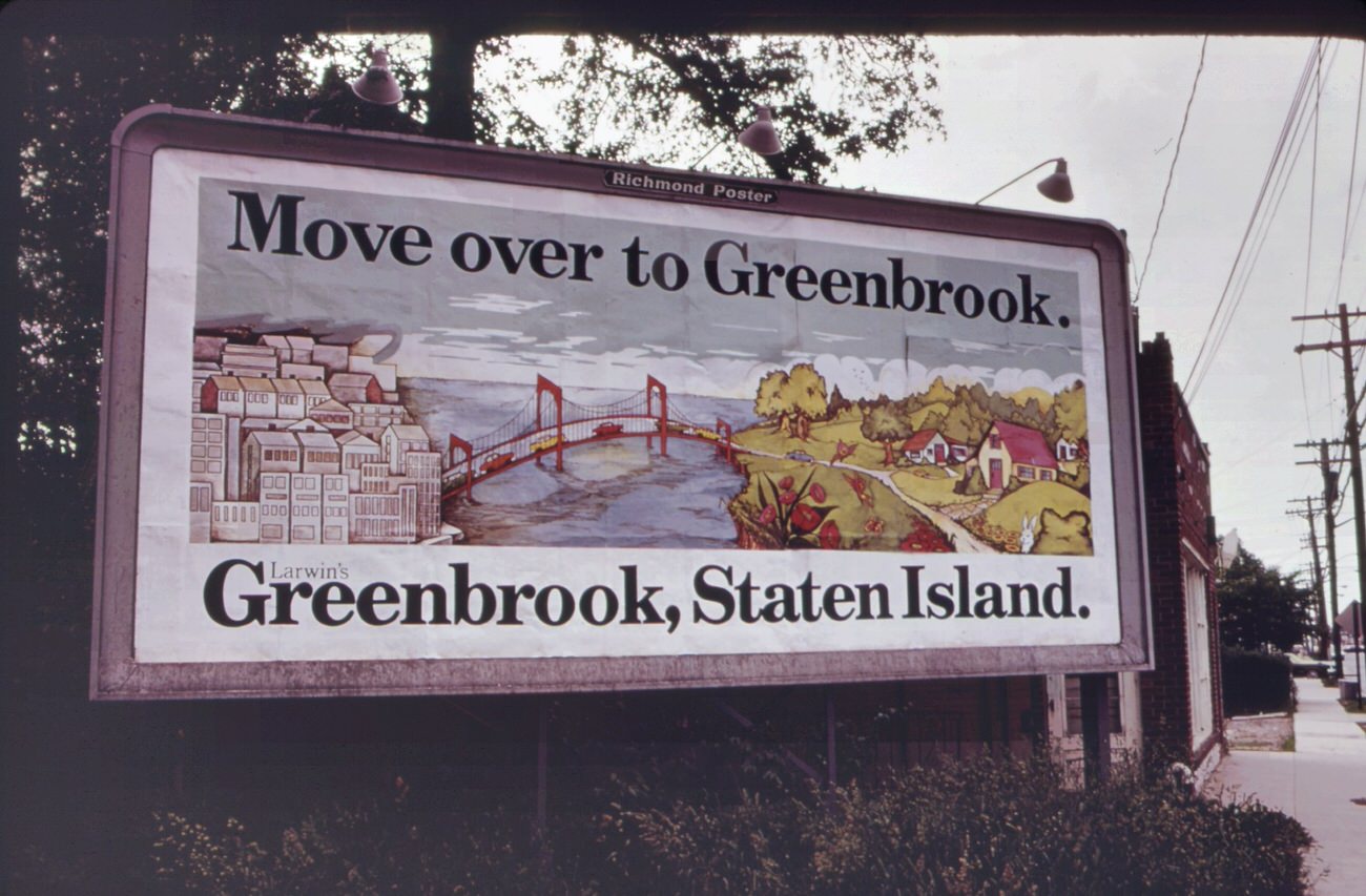 #67 “cross the verrazano-narrows bridge and find good living in staten island”-a theme of the developers, 1970s