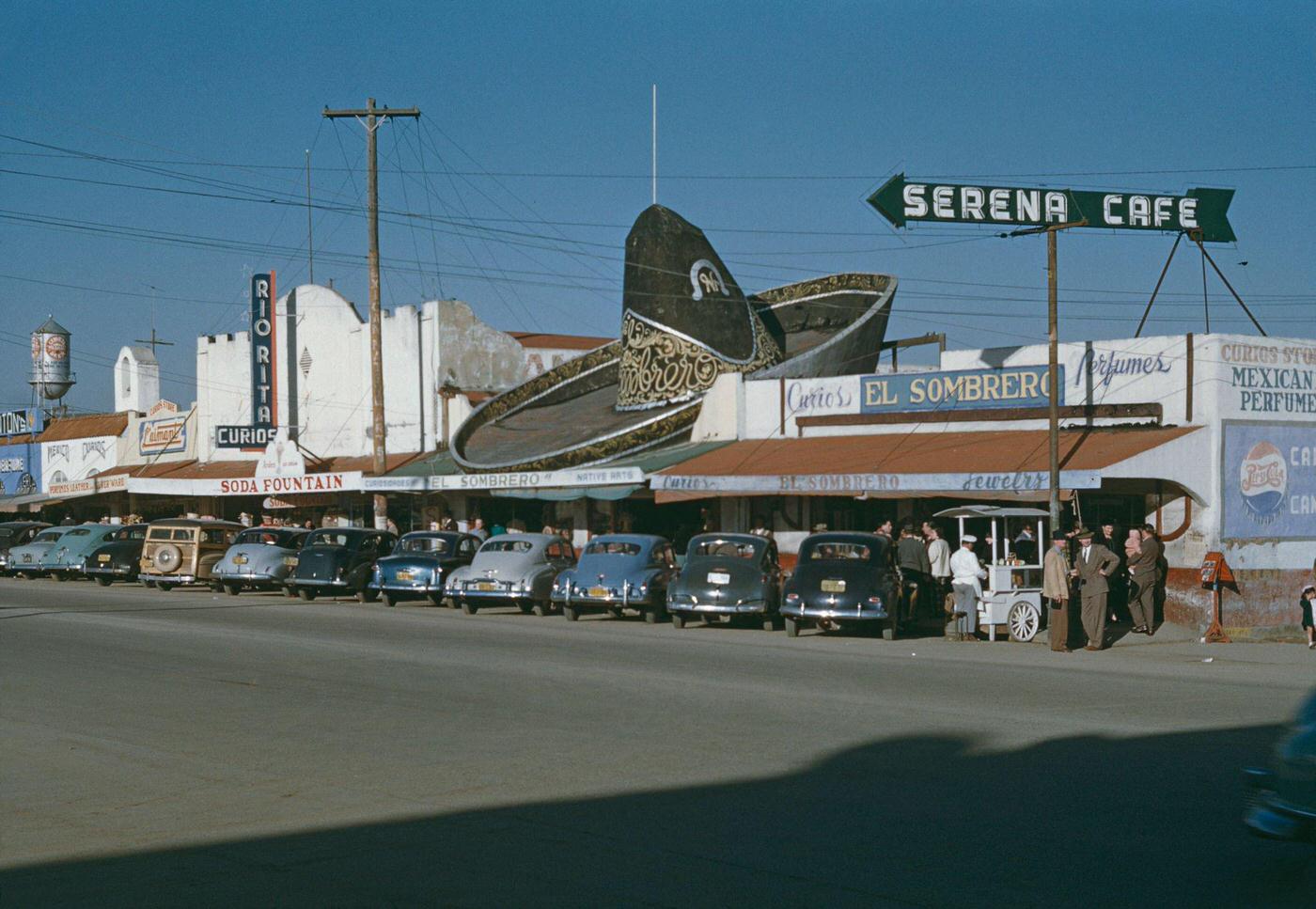 #1 A street scene in Tijuana, Mexico, 1960.