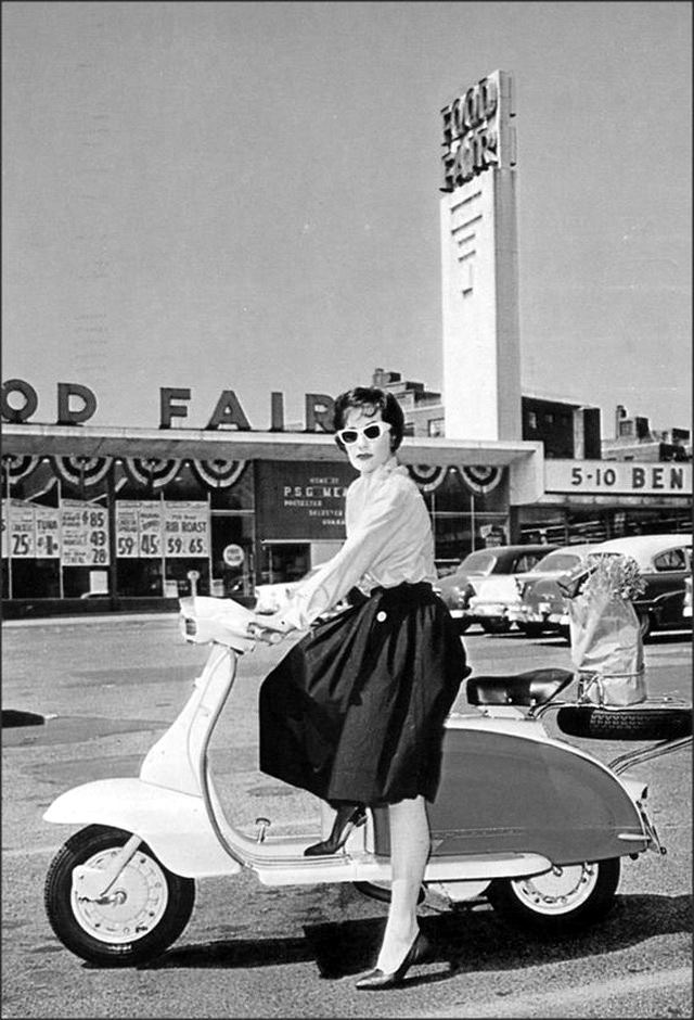 Fashion and Freedom: Vintage Photos of Women on Their Scooters Vehicles &; Transportation