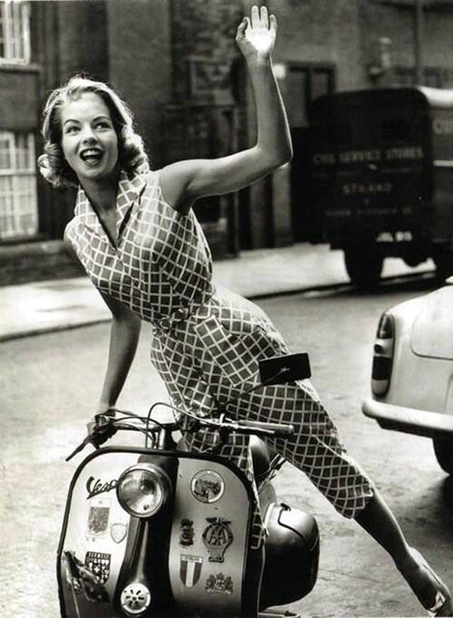 Fashion and Freedom: Vintage Photos of Women on Their Scooters Vehicles &; Transportation