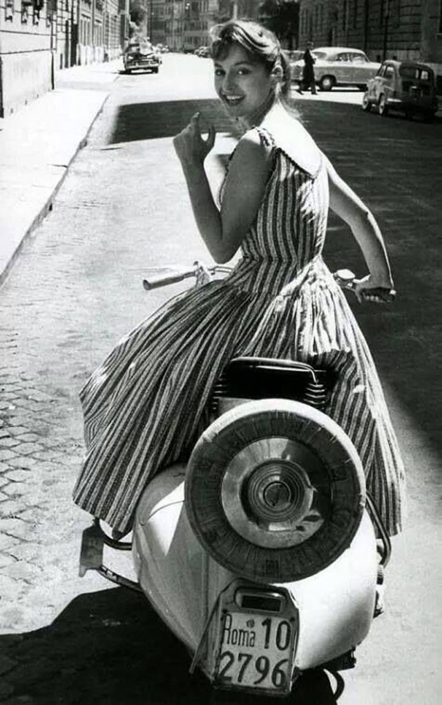 Fashion and Freedom: Vintage Photos of Women on Their Scooters Vehicles &; Transportation
