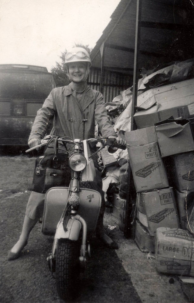 Fashion and Freedom: Vintage Photos of Women on Their Scooters Vehicles &; Transportation