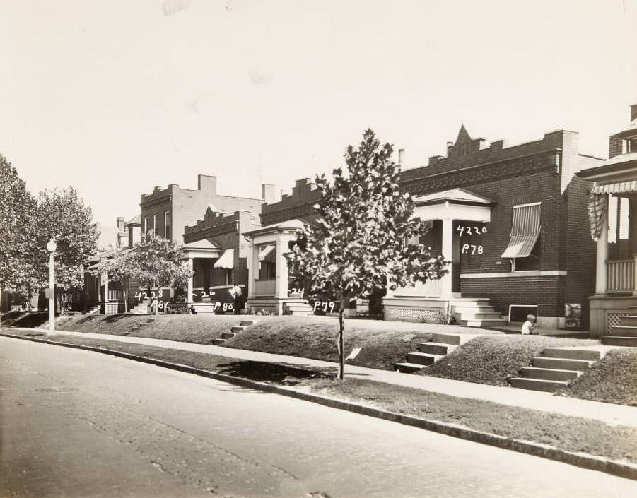#16 Row of houses along the 4200 block of North Florissant Avenue, 1930