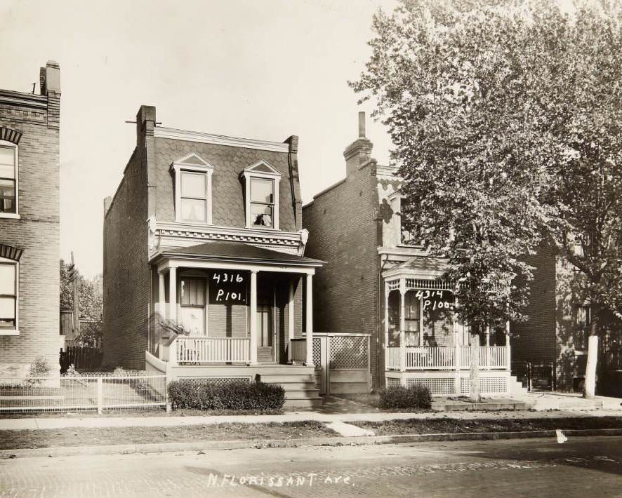#46 Houses at 4316 and 4314 N. Florissant Ave, 1930