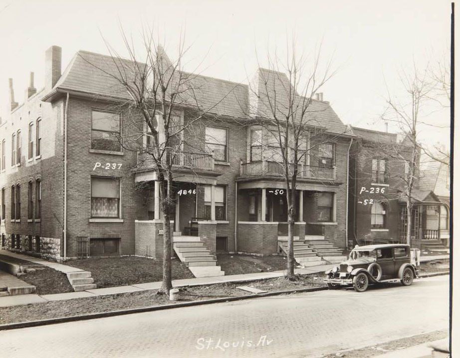 #32 Large multi-family house and another house located at 4846, 4850, and 4852 St. Louis Ave, 1930