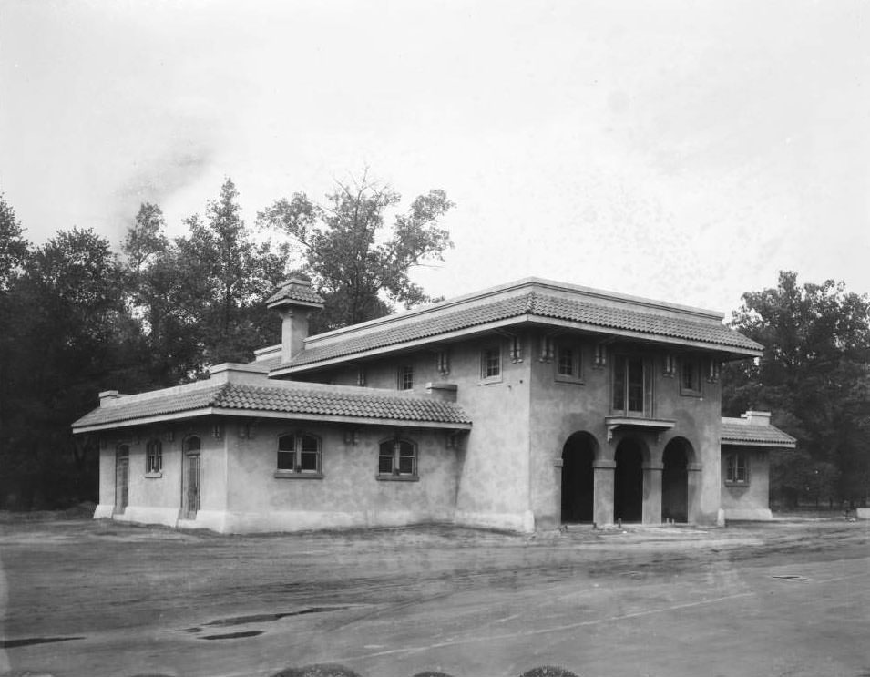 #66 Park Guards’ Headquarters at Forest Park, 1930 – Exterior view of Park Guards’ Headquarters at Forest Park.
