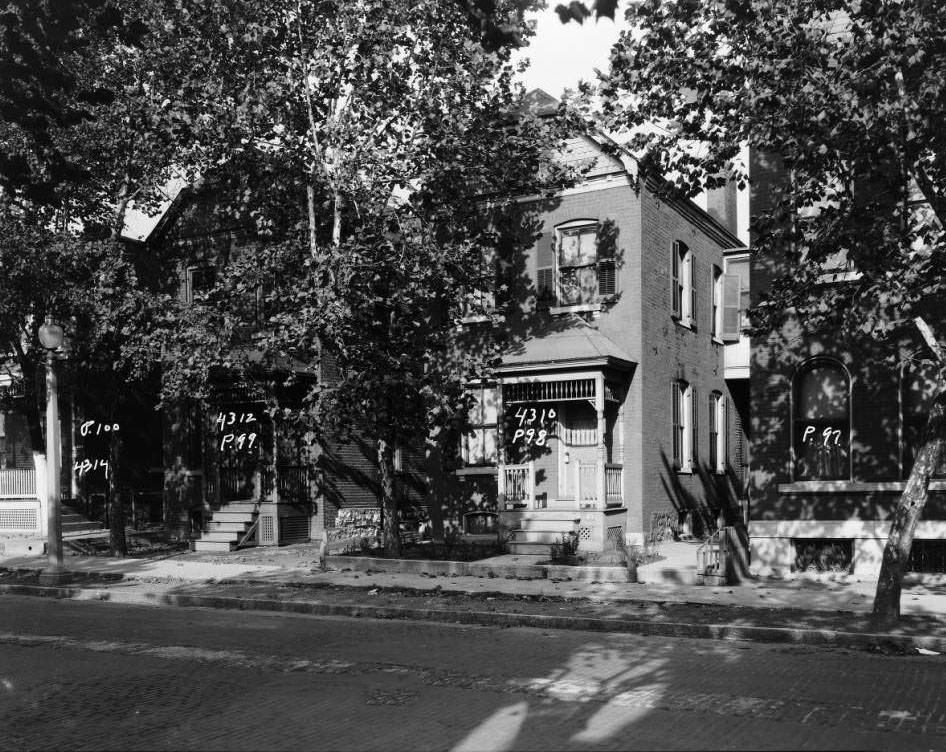 #87 View of houses on the 4300 block of N. Florissant Ave, 1930