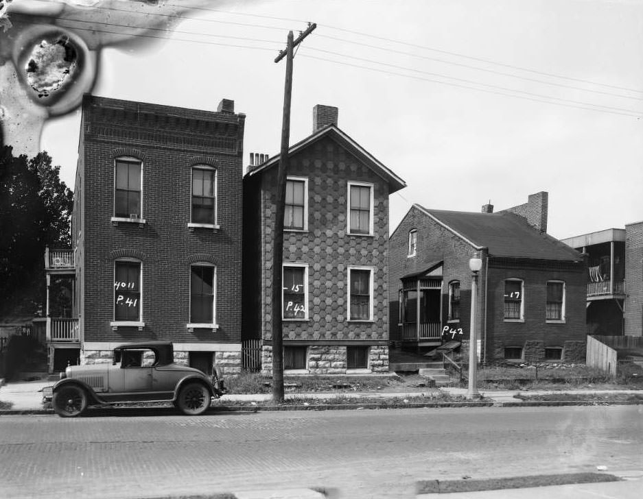 #93 View of 4011 – 4015 – 4017 N. Florissant, 1930