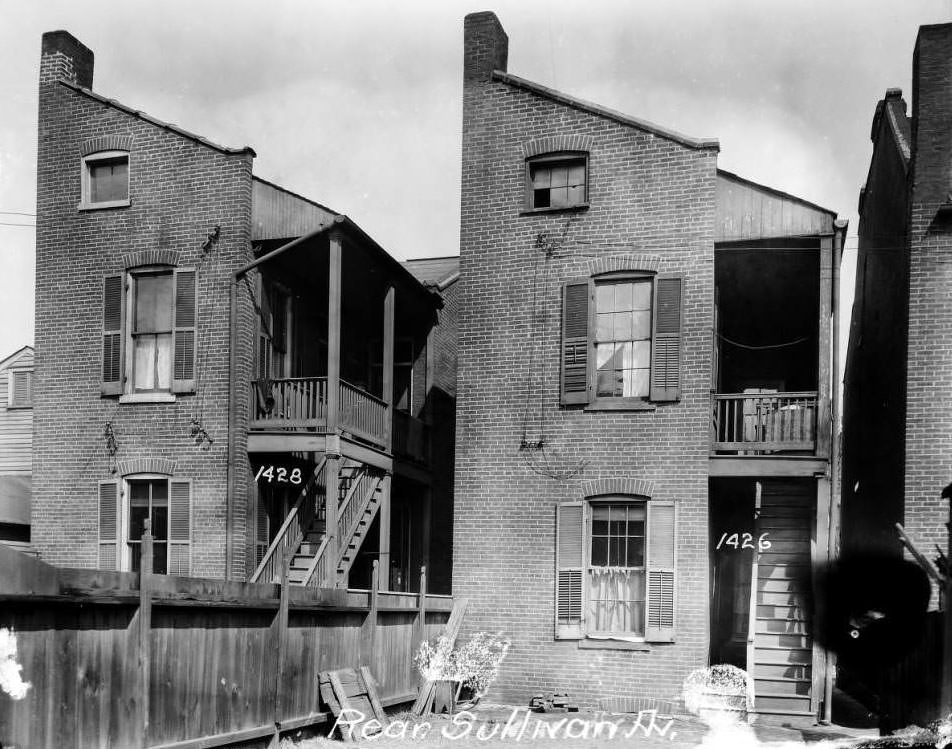 #190 Rear of houses on 1400 block of Sullivan, 1930