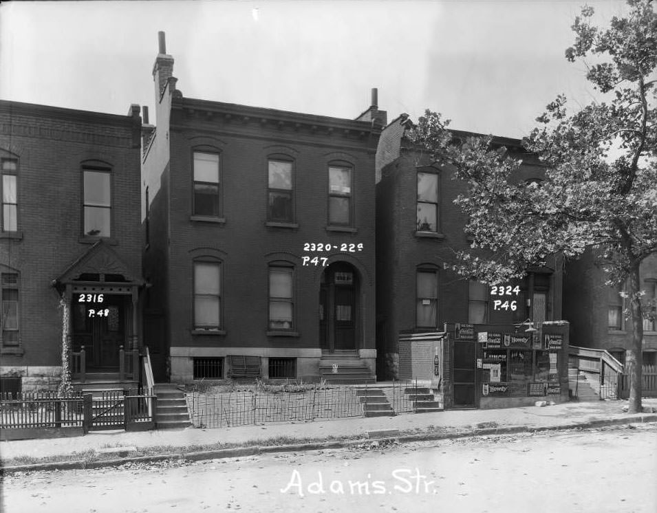 #194 View of 2300 block of Adams St. Adams Grocer in front of 2324 Adams, 1930
