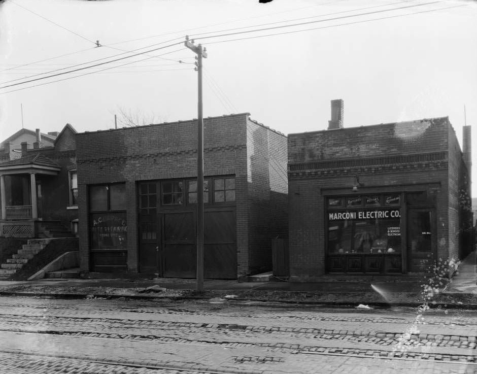 #199 View of two small commercial buildings at 4652-4654 St. Louis Ave, 1930
