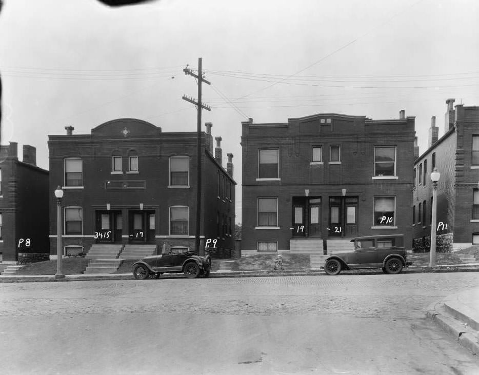 #205 Buildings on 3400 block of North Florissant at 3415-3417-3419-3421, 1930