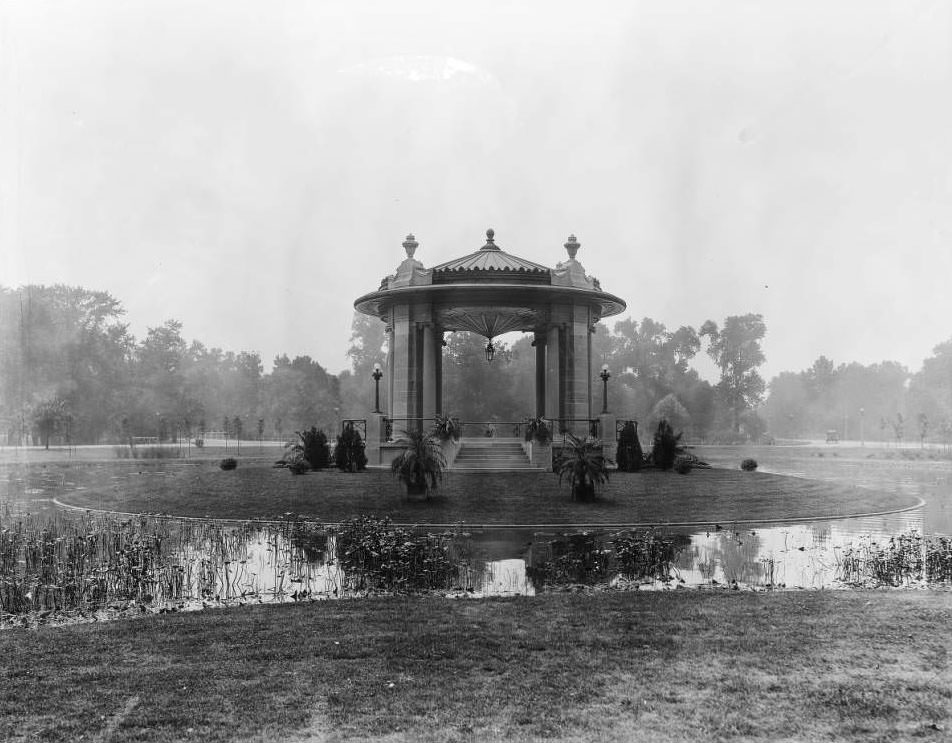 #208 Completed Nathan Frank Bandstand near the Muny in Forest Park, 1930