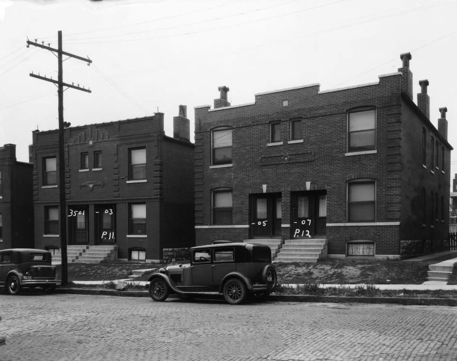 #229 Buildings on the 3500 block of North Florissant at 3501-3503-3505-3507, 1930