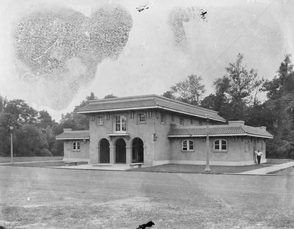 #38 Exterior view of Park Guards’ Headquarters at Forest Park, 1931