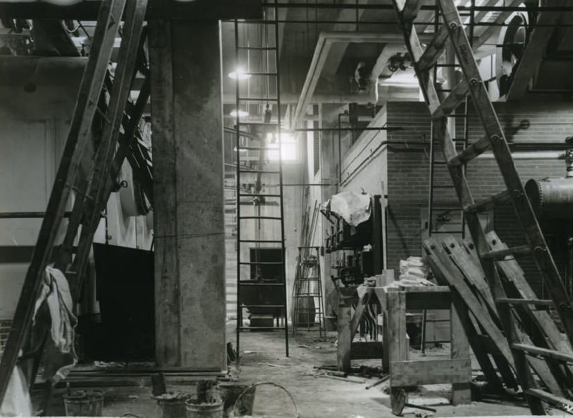 #133 Three boilers provide steam heat for the drill-room acreage, 1938