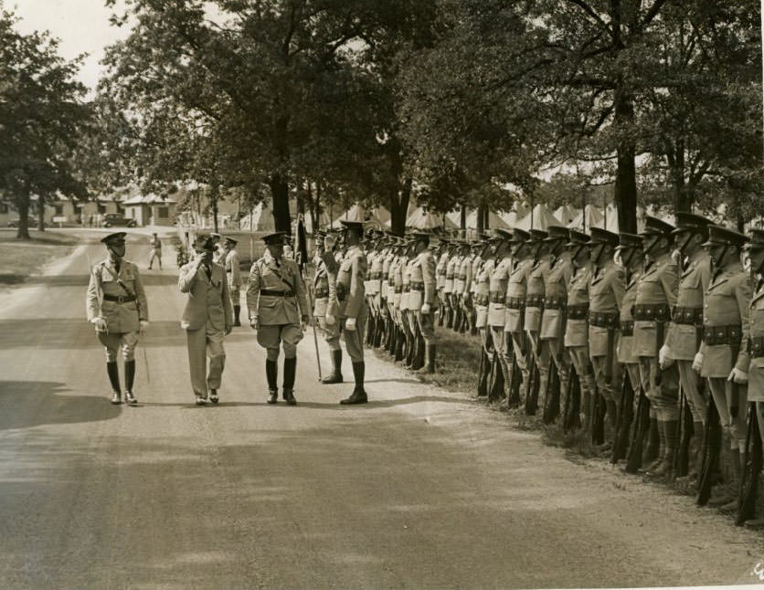 #140 Secretary of War inspects Sixth Infantry at Jefferson Barracks, 1930