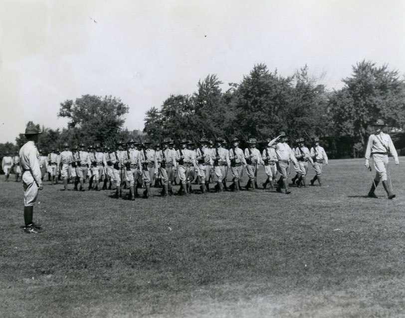 #141 Rookies become soldiers through intense training at Jefferson Barracks, 1930