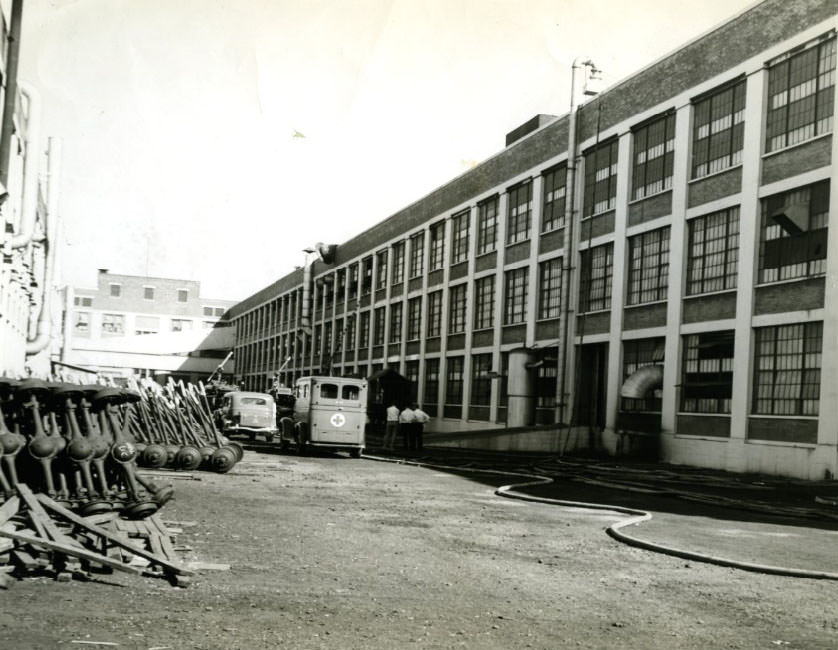 #176 Fisher Body Co. plant at 3707 Union Blvd., where a fire occurred on August 2, 1935, 1930
