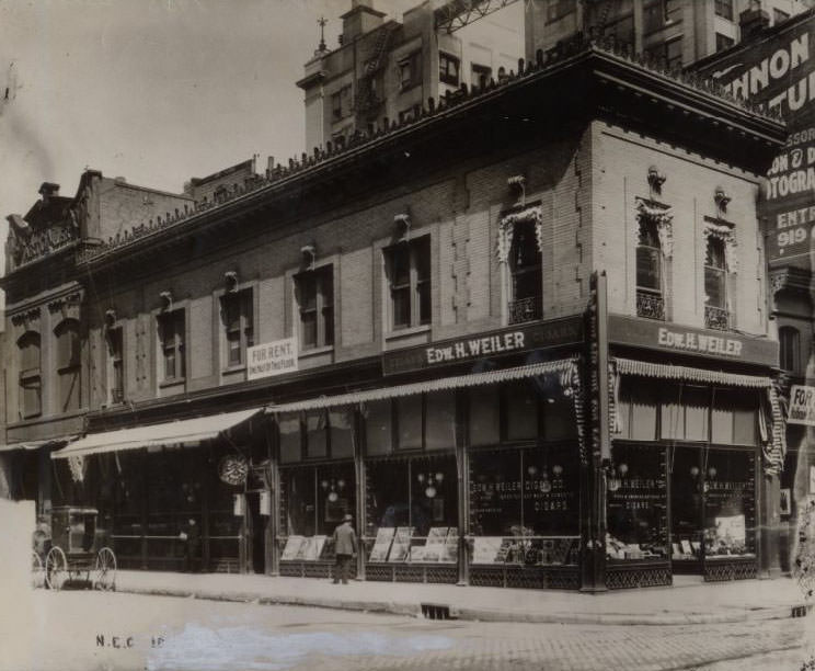 #221 Corner of Tenth and Olive Street, barely recognizable after 45 years, 1930