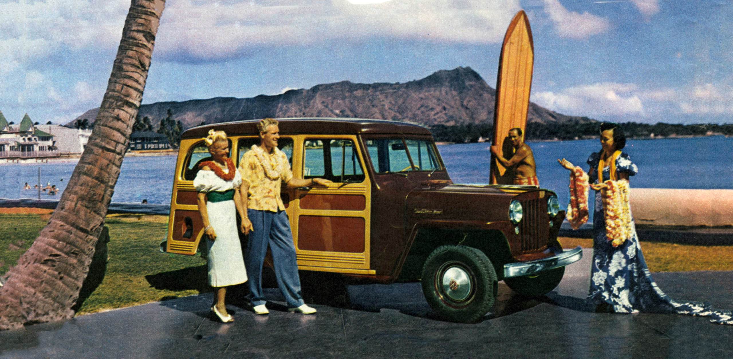 The Iconic 1949 Willys Jeep Station Wagon: Driving Back in Time with Vintage Adverts Vehicles &; Tran