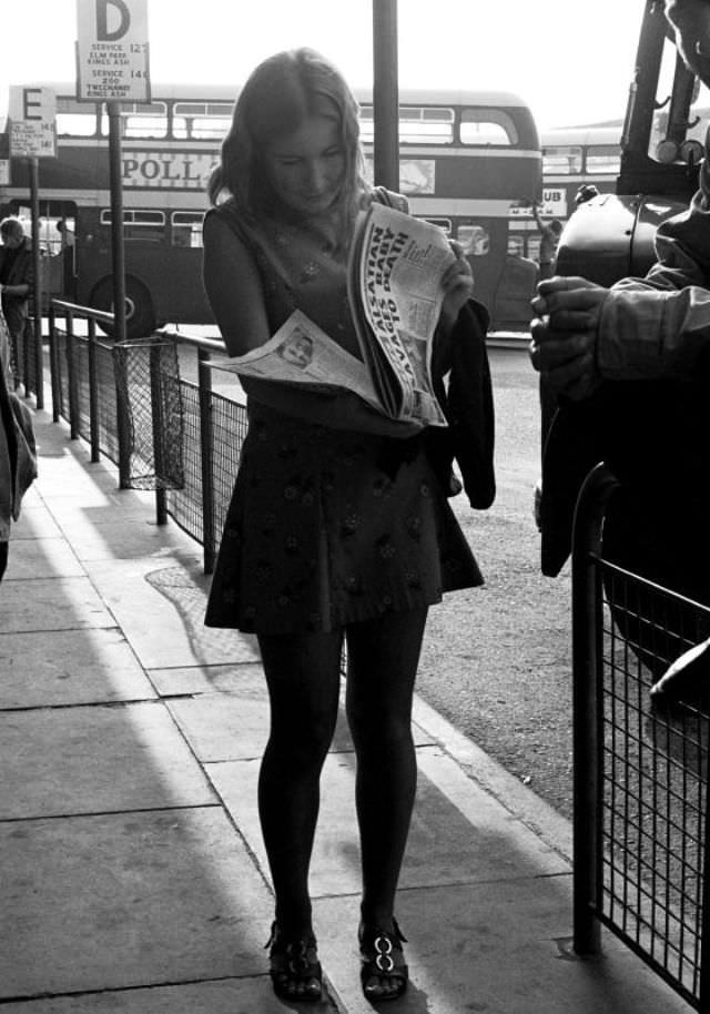 #18 Here’s Sue waiting until they manage to get together and get her off home to Collaton, Paignton bus station, 1970