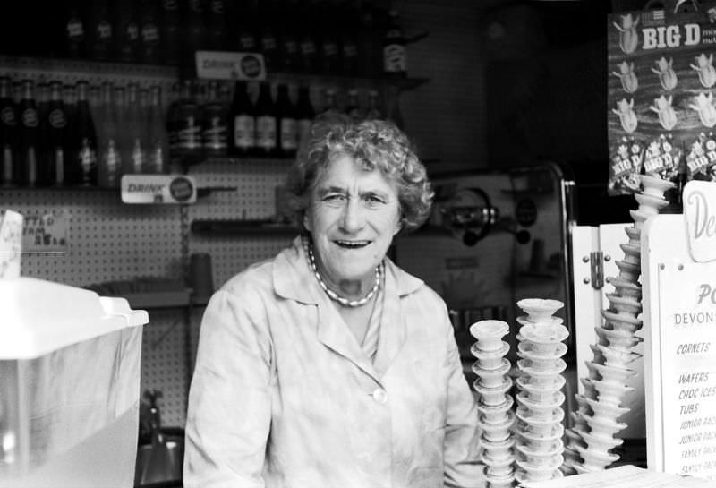 #36 The lady from the ice cream stall, Paignton bus station, 1970