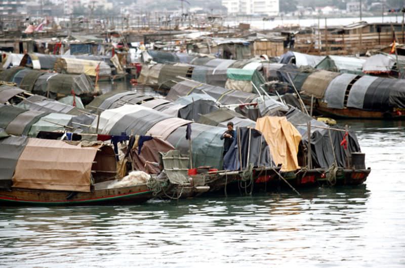 #77 Houseboats, Hong Kong, 1972