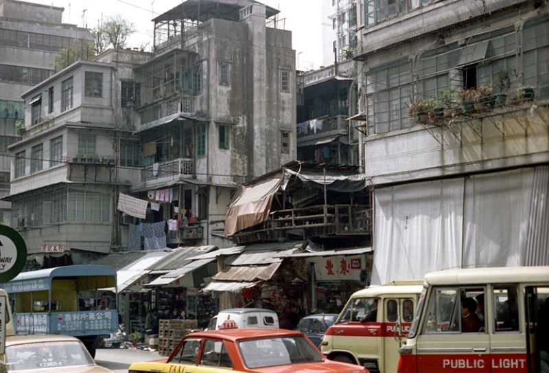 #94 The intersection of Barwick Street and Shek Kip Mei Street in Sham Shui Po, Kowloon, Hong Kong, 1972