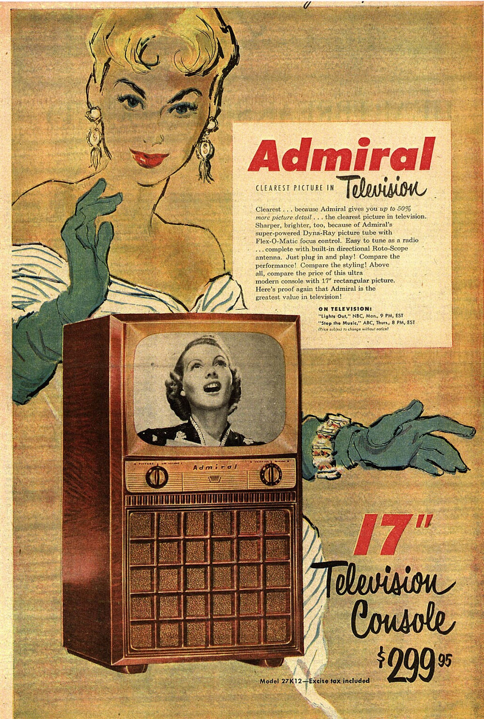 Vintage Ads of Admiral Televisions From the 1950s Vintage Ads