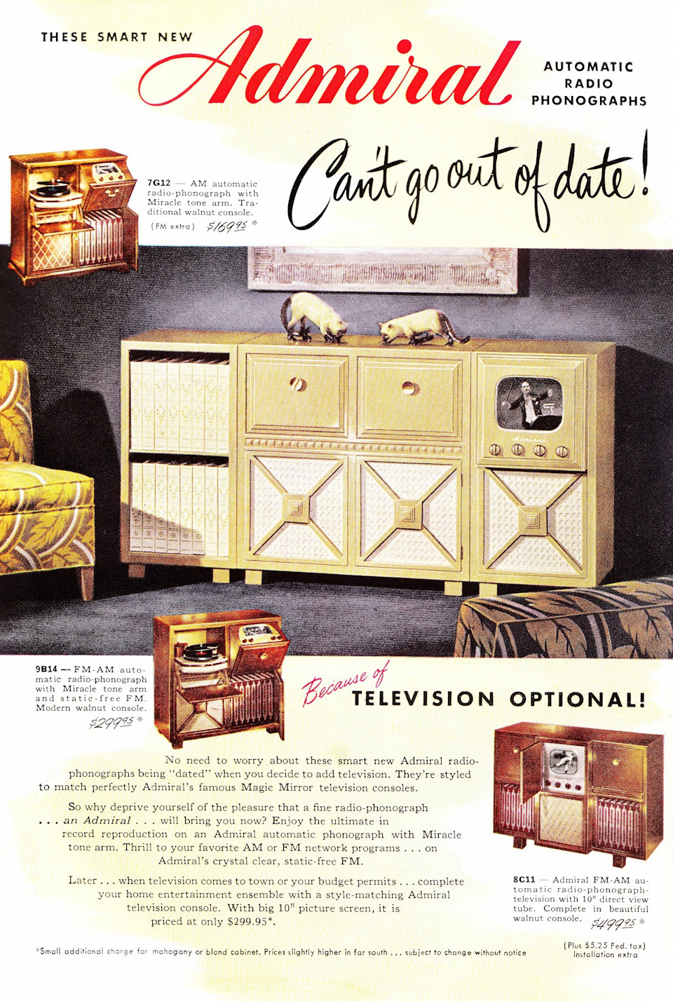 Vintage Ads of Admiral Televisions From the 1950s Vintage Ads