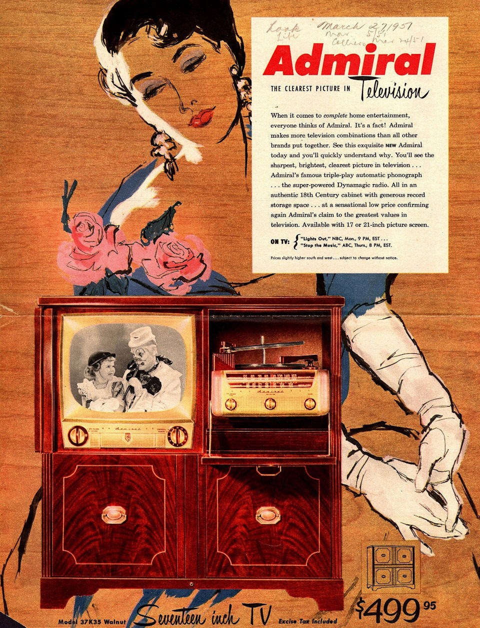 Vintage Ads of Admiral Televisions From the 1950s Vintage Ads